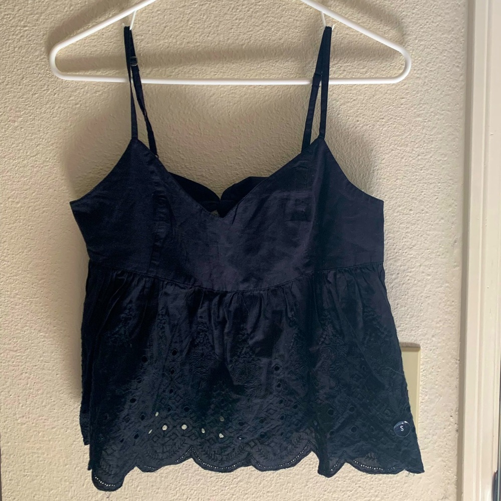 Abercrombie and Fitch black cami w/bow BRAND New with Tags